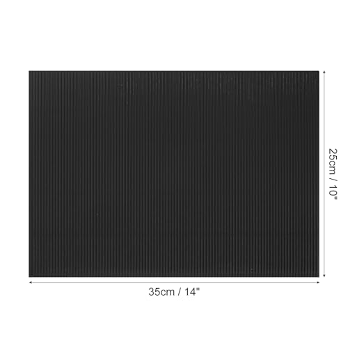 Image of uxcell 10pcs Corrugated Cardboard Paper Sheets,Black,14 inch x 10inch,for Craft and DIY Projects