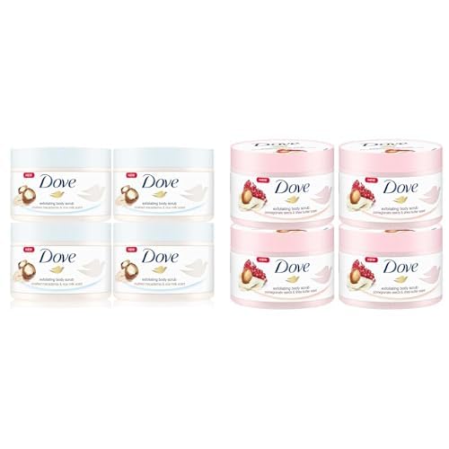 Dove Zestaw 2produkty Peeling pod Prysznic 4x225ml + Kremowy Peeling 4x225ml
