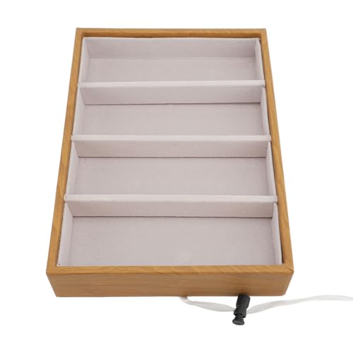 CEMTUKLBP 4 - Vassoio organizzatore per occhiali da sole, vassoio per la conservazione degli occhiali con rivestimento in velluto, robusto divisore per cassetti da esposizione di gioielli pe