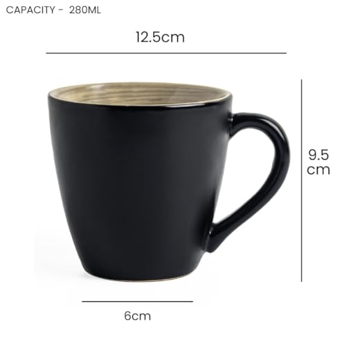 Image of Sipologie Artisan Ceramic Coffee Mug 280ml,Set of 2 - Desert Night