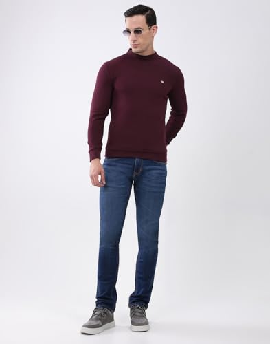 Image of Monte Carlo Mens Regular Fit Full Sleeve Solid T Neck Winter Tshirt (Pack of 1)