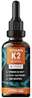 Vitamin K2 Tropfen hochdosiert 1800x (50ml) - 200 µg Vitamin K2 MK7, Pharmaquinone® Premium Vit. K2 hochdosiert mit 99,7+% all-trans-Gehalt - laborgeprüft mit Zertifikat - 100% vegan