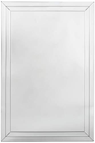 Premier Housewares Bathroom Mirror Clear Edge Wall Mirrors For Hallway Garden Mirrors Stick On Mirrors For Walls Bathroom Mirrors For Wall 90x60x1