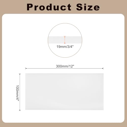 Image of MECCANIXITY 4PCS HDPE Plastic Sheet 3 /4 inch Thick, 4 inch x 12 inch High Density Polyethylene Plastic Blocks, HDPE Cutting Board for DIY, Home Floor Improvement, White