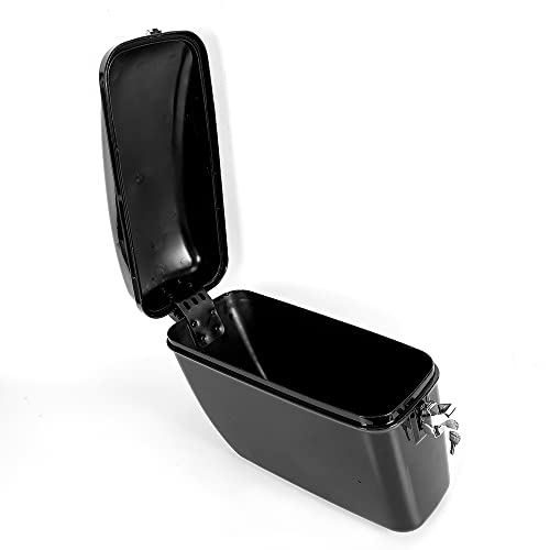2 piezas de alforjas rígidas para motocicleta, universales para Harley, Honda, Suzuki y Yamaha, equipaje para motocicleta con soportes de montaje, color negro miniatura 5