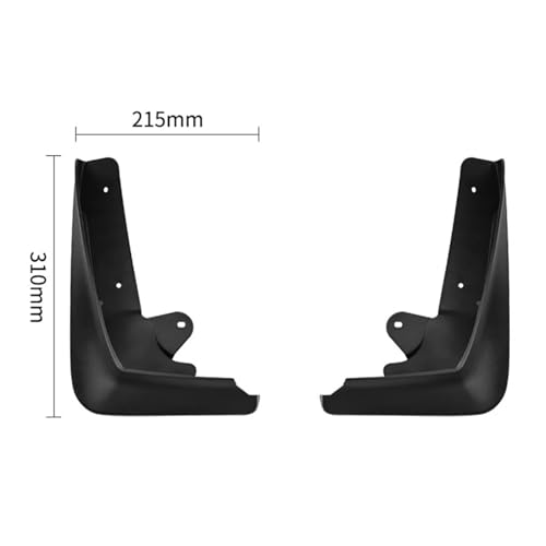 Garde-boue pour voitures Tesla Model X 2016-2022 | Pack complet avant et arrière - 4
