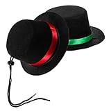 ibasenice 2個犬用帽子 猫用帽子 軽量 パーティー クリスマス 写真撮影用