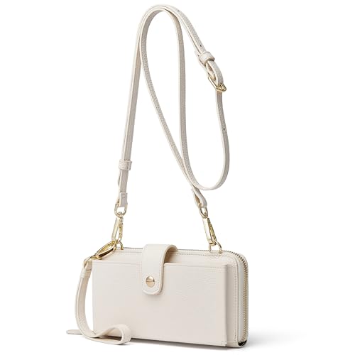 DORIS&JACKY Kleine Umhängetasche aus Leder für Damen, Handgelenktasche und