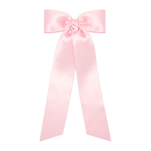 Wee Ones Medium French satin bowtie with knot wrap and streamer tails 9"