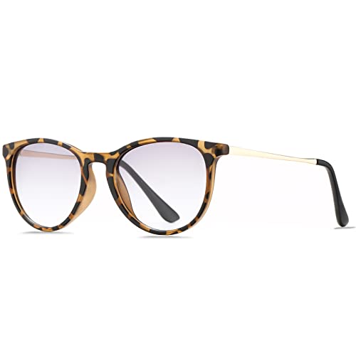 Poraday Polarized Kids Sunglasses For Little Girls Boys 100% Uv-400 Protection Suitable Children Age 3-9 (Leopard Frame/Gradient Grey Lens) #TOP1