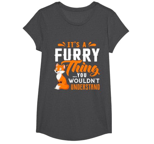 Its a Furry Thing You Wouldnt Understand Shirt Cute Furry T-Shirt, Girls, Dark Heather Grey, Small