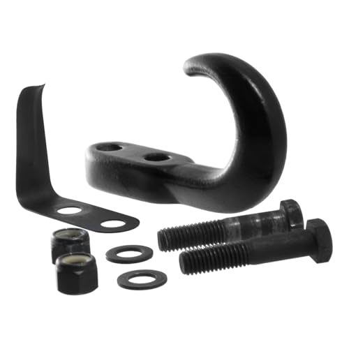 CURT 22411 Bolt-On Black Steel Tow Hook with Spring Clip 10 000 lbs Capacity