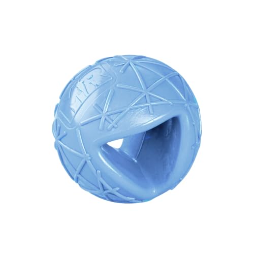 Martin Rütter Hundeball „Moby“ Metallic-Blau – robuster Spielball für Hunde, befüllbar, aus 100% Naturmaterial, unvorhersehbar hüpfend, fördert Bewegung und geistige Auslastung