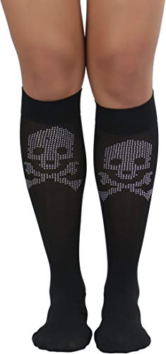 Image of ToBeInStyle Women's Knee High Socks with Striped Top