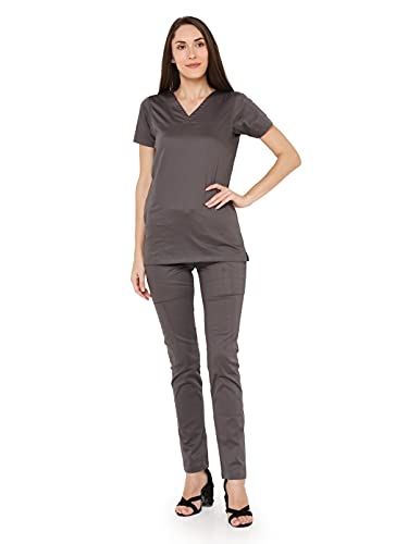 Image of Associated Uniforms Womens Cotton Slim Fit Scrub Suit with Lycra /Spandex /Stretch feel (LYCO)