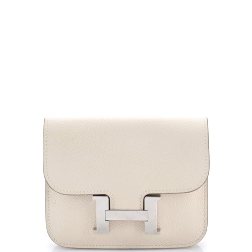 Hermès, Pre-Loved Constance Slim Wallet Epsom, Craie