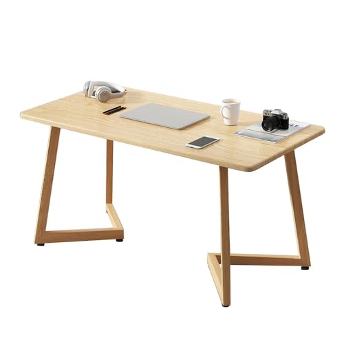 Preisvergleich Produktbild RiouPsithuric Luxuriöser Laptoptisch aus Massivholz Schwerer Büroschreibtisch, rutschfeste Fußauflage, einfache Montage für Heimspiele und den Einsatz im Büro, schwarzes Walnuss-Finish, Größe