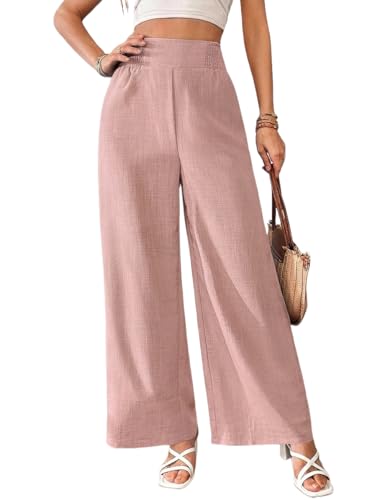 Image of Vogaan Trousers for Women | Women's Loose Fit Trousers | Women's High-Waisted Wide Leg Pant | Women Trousers Pants | Korean Trousers for Holiday