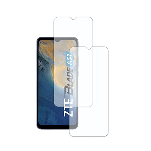 ZMREN 2 Piezas Protector de Pantalla para ZTE Blade A51, 0.33mm Vidrio Templado Ultra Resistent y Transparent, HD Film Cristal Templado, Sin Burbujas, 9H Dureza, Antihuellas Cover
