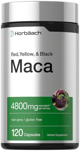 Horbaach Mens & Womens Gluten-free Maca Root Capsules (3200mg 120 Pills)