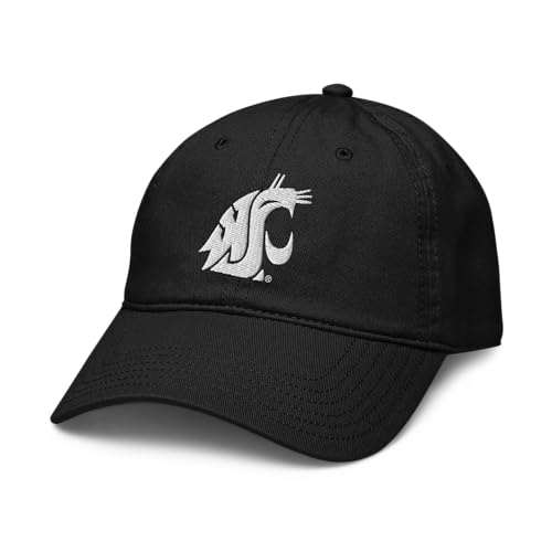 Gorra de Béisbol Ajustable Negra Oficial Washington State Cougars miniatura 1