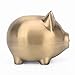 K COOL Vintage Small Piggy Bank Creative Metal Alloy Cartoon Money Bank Cute Coin Bank Pig Penny Coin Saving Pot Box with Stopper for Boy Kid (Bronze)