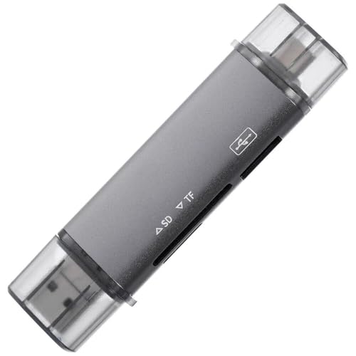 Image of 3 in 1 Card Reader with OTG, SD /TF, USB Type C, USB 3.0, Micro USB - Portable for Memory Cards, Compatible with SDHC, SDXC, MMC, RS-MMC, Micro SDXC