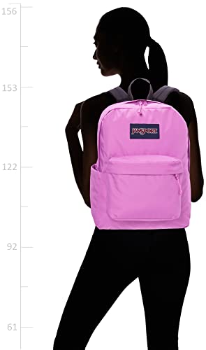 Image of JanSport SuperBreak Plus Backpack with Padded 15-inch Laptop Sleeve and Integrated Bottle Pocket - Spacious and Durable Daypack for Work and Travel - Purple Orchid