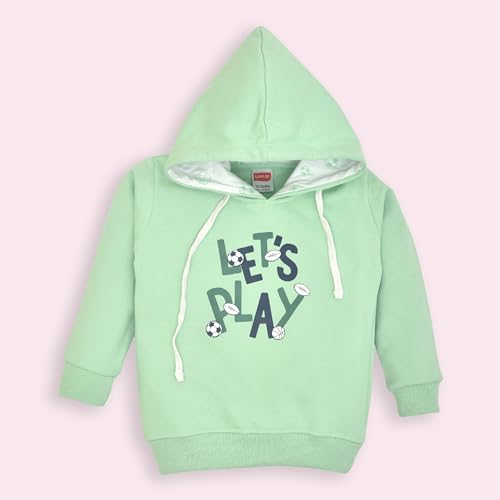 Image of LuvLap Baby Boys Full Sleeve Hooded Sweatshirt & Pyjama Set