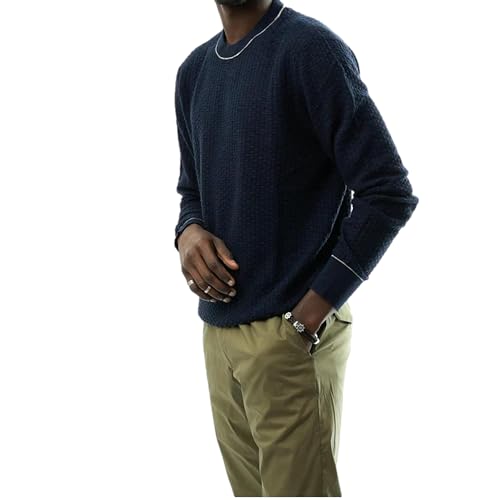 Armani Exchange Men's Cotton Linen Textured Crewneck Pullover Sweater2