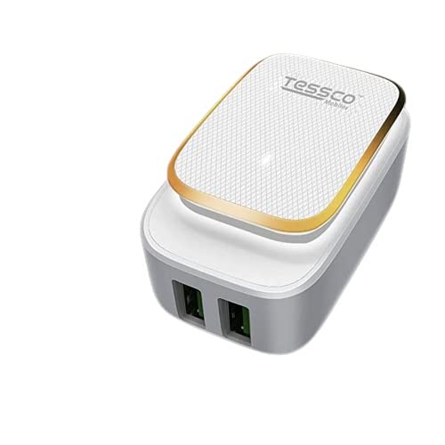 Image of 3 idea Imagine Create Print Tessco Bc-207 2 Ports Multi Wall USB Charger Plug (White)