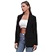 Womens Casual Blazers Open Front Long Sleeve Fashion Suit Jacket Work Office Suit 2025 Spring Fall Trendy Black S