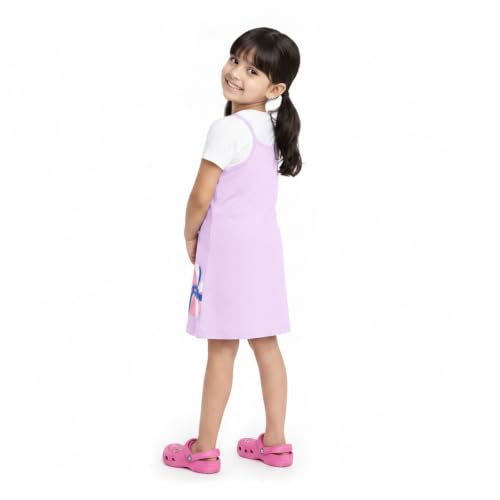 Image of YouGotPlanB Girls 100% Cotton A-Line Printed Dress | Above Knee Length Summer Frock | Soft & Breathable Casual Wear for Girls (Ages 3-14 Years)