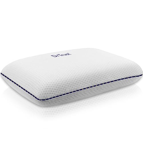 Dr Trust USA Memory Foam Pillow for Comfortable Sleep, Soft Luxurious Orthopedic, Bed Pillow for Neck & Shoulder Pain Relief, Breathable Elegant White Color Fabric Cover (60 x 40 x 11 cm)