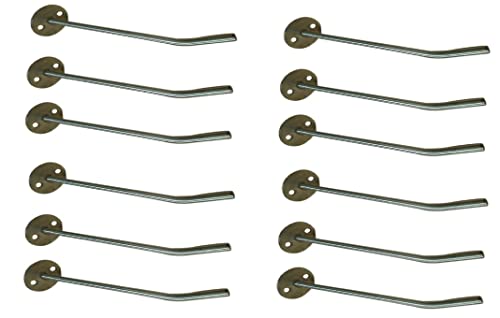 Image of Q1 Beads Stainless Steel Wall Mount Display Hook Hanger for Showroom /Mobile Shop /Belt Shop /Clothes (14 Inches) Pack of 12 Pcs.
