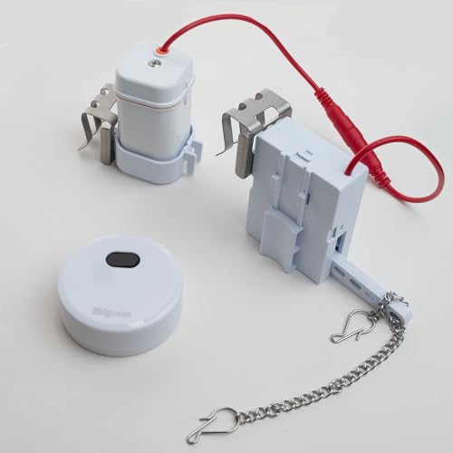 Ridgesun Automatic Touchless Toilet Flush Kit Motor-Driven Battery Operated Fits Most Flapper Toilets Motion Sensor Flush Valve Easy DIY Install