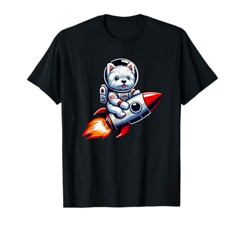 West Highland ホワイトテリア 宇宙飛行士 火星 犬好き Tシャツ