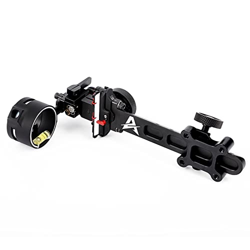 Derclive , Single Pin Bow Sight Tool Less Bow Sight Aluminum Alloy Bow Sight Cnc Metal Single Pin Bow Sight With Scale Tool-Less Adjustment Ry Accessory Single Pin Bow Sight Pin Bow Sight Bow Sight #TOP1