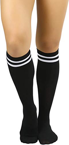 ToBeInStyle Women's Knee High Socks with Striped Top4
