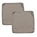 FLYMEI - Federa per cuscino da patio, 22 x 20 x 4 cm, impermeabile, per esterni, confezione da 2, per sedie e divani in rattan, colore: tortora immagine