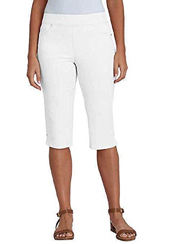 Gloria Vanderbilt Women Avery Pull on Skimmer (8, White)