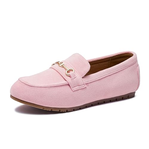Image of BGSTGUDS Women's Wide Loafers Shoes Cute Dressy Shoes Ladies Comfort Slip Ons Work Shoes