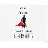 JUNIWORDS Mauspad Mousepad, Ich Bin Zollagent. was ist Deine Superkraft? (5956085)