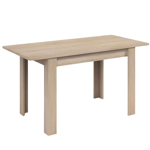 Habitdesign – Mesa de Comedor Extensible en Color Roble Canadian, Mesa para Salón o Cocina, 140–190x90x78 cm – Modelo Kendra