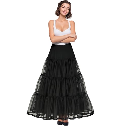 Shimaly® Women's Floor Length Wedding Petticoat Long Underskirt for Formal Dress S-3XL