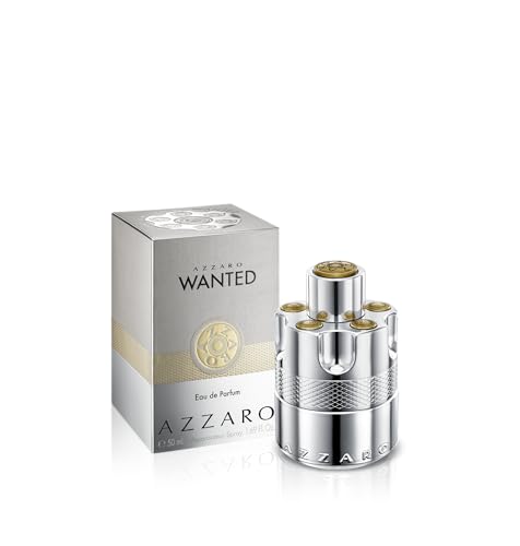 Azzaro Wanted Eau de Parfum - Energizing & Intense Mens Cologne - Woody, Aromatic & Spicy Fragrance - Juniper Berries, Sage, Vetiver - Lasting Wear - Luxury Perfumes for Men - Travel Size, 1.6 Fl. Oz
