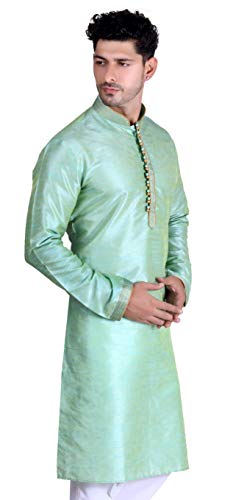 Image of MEN'S FIELD Cotton Silk Straight Kurta for Men (DN1)