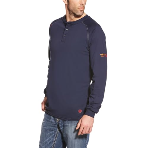 Ariat Men's Big and Tall Flame Resistant Work Henley Shirt,...