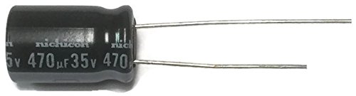 Set of 8, Nichicon 105°C Electrolytic Capacitor 470uF 35V (470 mfd 35V) 20% Radial, 3/8