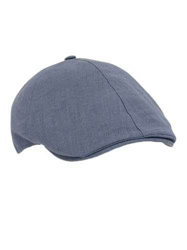 Casquette plate homme en lin chapeau d'été léger texture mélange